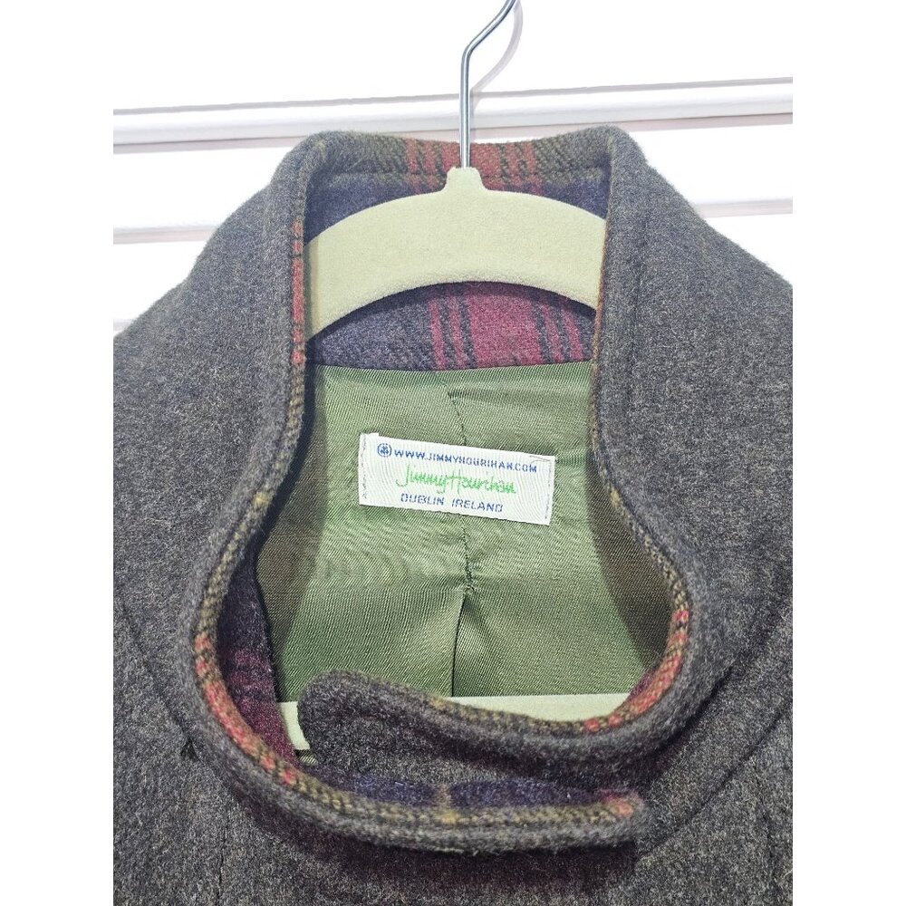 Jimmy Hourihan Women's Gray Wool Swing Coat Size M (E 40) Made In Spain 2939 - Picture 10 of 15